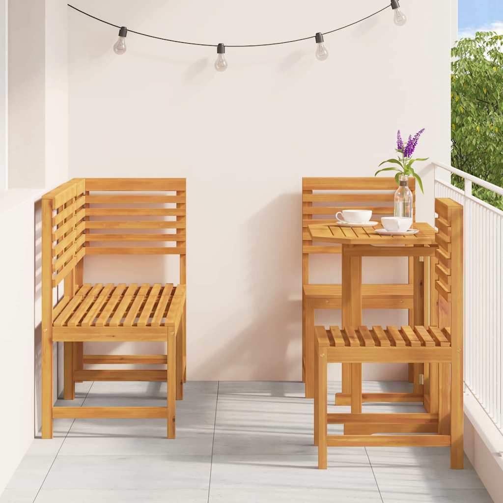 5-teiliges Garten-Esszimmer-Set – Aus solidem Akazienholz